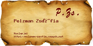 Pelzman Zsófia névjegykártya